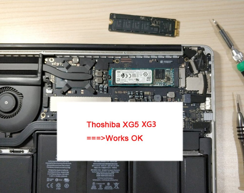 [Australia - AusPower] - Cablecc 12+16pin 2014 2015 to M.2 NGFF M-Key SSD Convert Card for A1493 A1502 A1465 A1466 