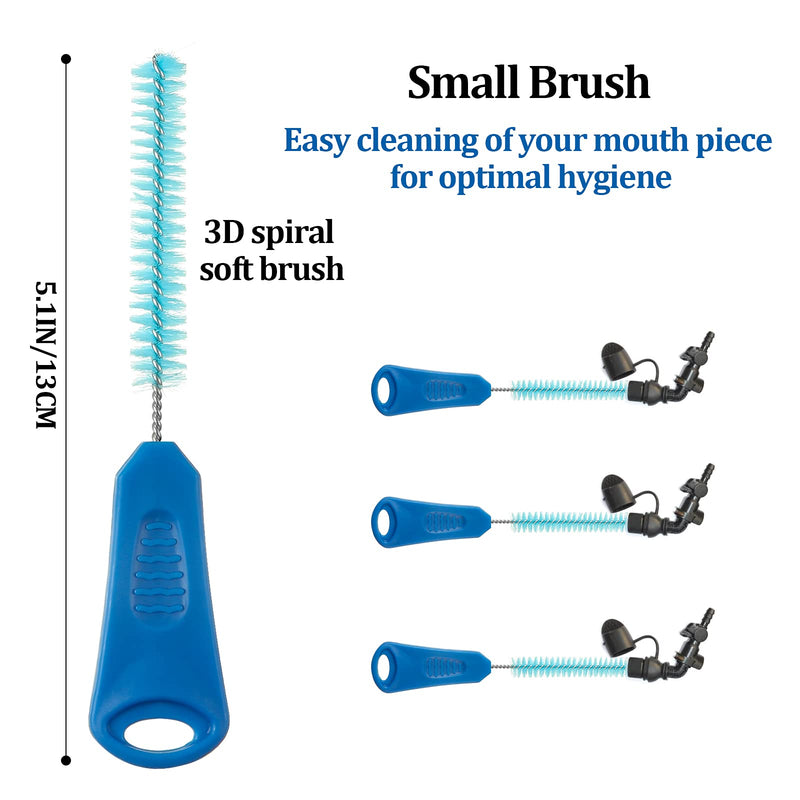[Australia - AusPower] - 2 Packs Hydration Bladder Cleaning Kit, 8 in 1 Water Bladder Cleaning Brush Kit Includes Flexible Long Bladder Brush for Hose Small Bite Valve Brush Big Brush Drying Collapsible for Bladder Blue 