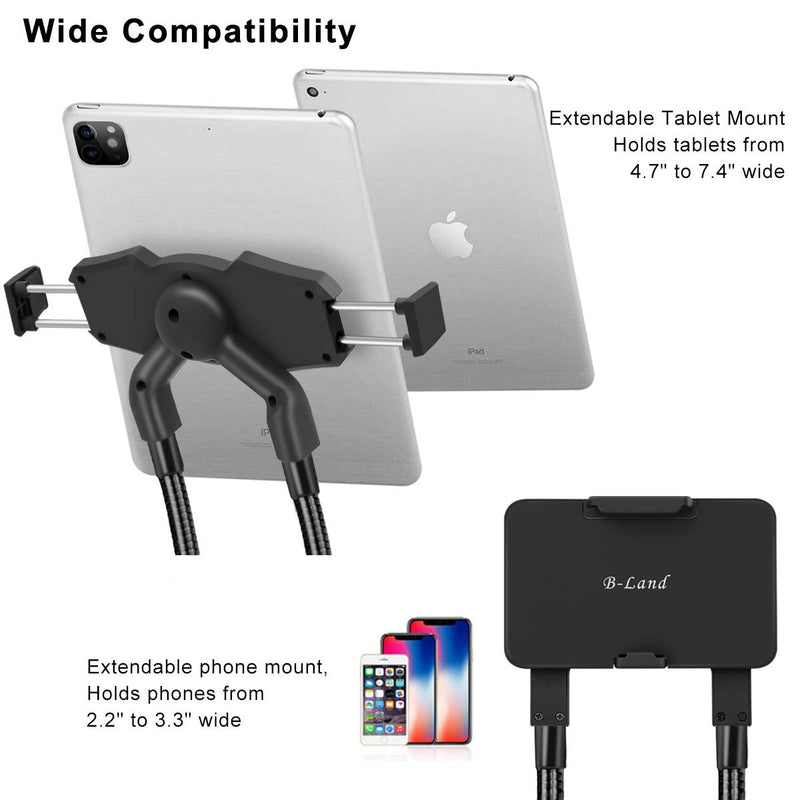 [Australia - AusPower] - B-Land Cell Phone Holder, Tablet Holder iPad Stand Universal Phone Stand, Lazy Bracket, DIY Flexible Gooseneck Mounts with Multiple Function 