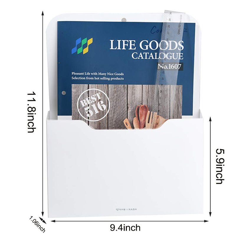 [Australia - AusPower] - Magnetic File Holder - Magnetic Paper Holder, Pocket Organizer Office Supplies Storage Mail Organizer for Notebooks,Planners,Letter (1 Pack) 1 Pack 