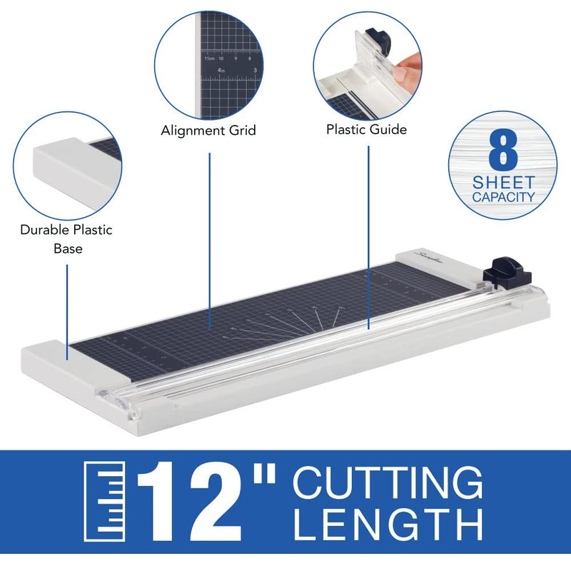 [Australia - AusPower] - Swingline Paper Cutter, 12" Cut Length, 8 Sheet Capacity, ClassicCut 1208P (G7010007) 