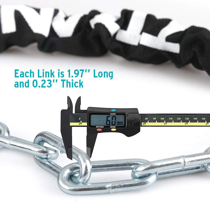 [Australia - AusPower] - Titanker Bike Chain Locks, Bike Locks Heavy Duty Anti-Theft Bicycle Chain Lock with Keys Lock Chain for Bike, Motorcycle, Bicycle, Door, Gate, Fence, Grill (6mm Thick Chain x 3 Feet) 