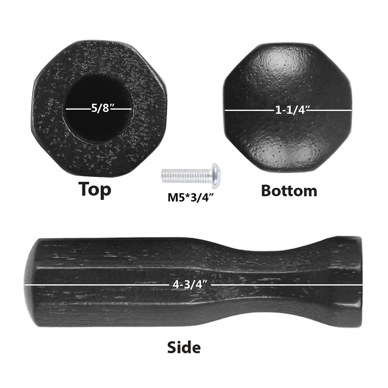[Australia - AusPower] - GAMESUN Soccer Table Handles, 5/8 inch Wooden Foosball Handle Grip, 8 Pack Black 