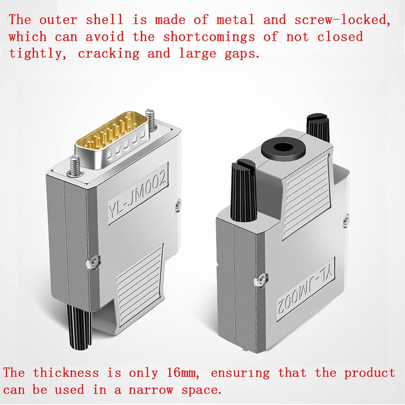 [Australia - AusPower] - ANMBEST DB26 Breakout Connector, Solderfree Metal Shell RS232 D-SUB Serial to 26-Pin Port Terminal Female Adapter Pure Copper Core Gold Plated Connector with Case Female Metal 
