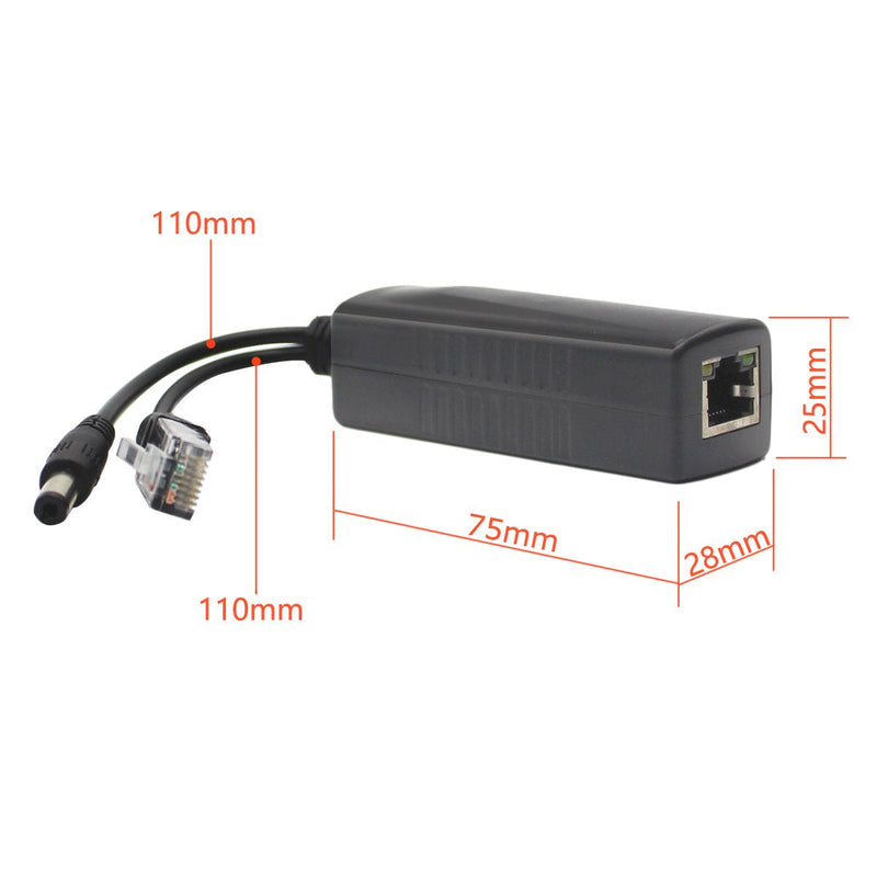 [Australia - AusPower] - ANVISION 4-Pack 12V DC Output Active PoE Splitter Adapter, IEEE 802.3af, 10/100Mbps, for IP Camera AP Voip Phone and More, AV-PS12 