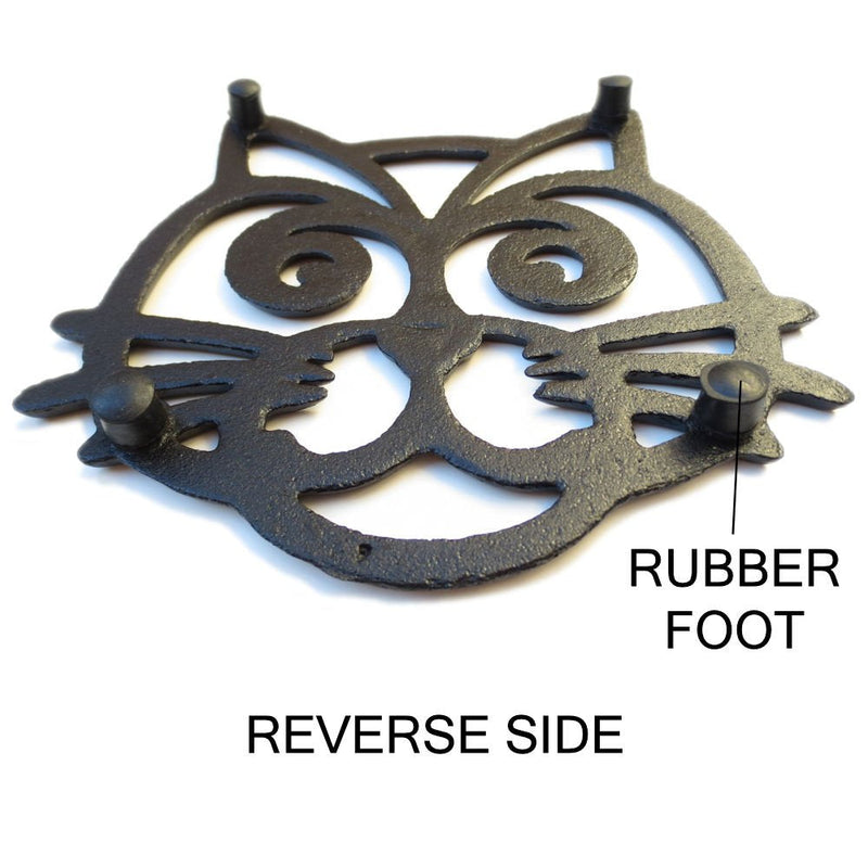 [Australia - AusPower] - Cat Trivet - Black Cast Iron - for Kitchen & Dining Table - More Than One Makes a Set for Counter, Wall Art or Decoration Accessory - Housewarming & Cat Lover Gifts - 6.6 by 6.3 in 