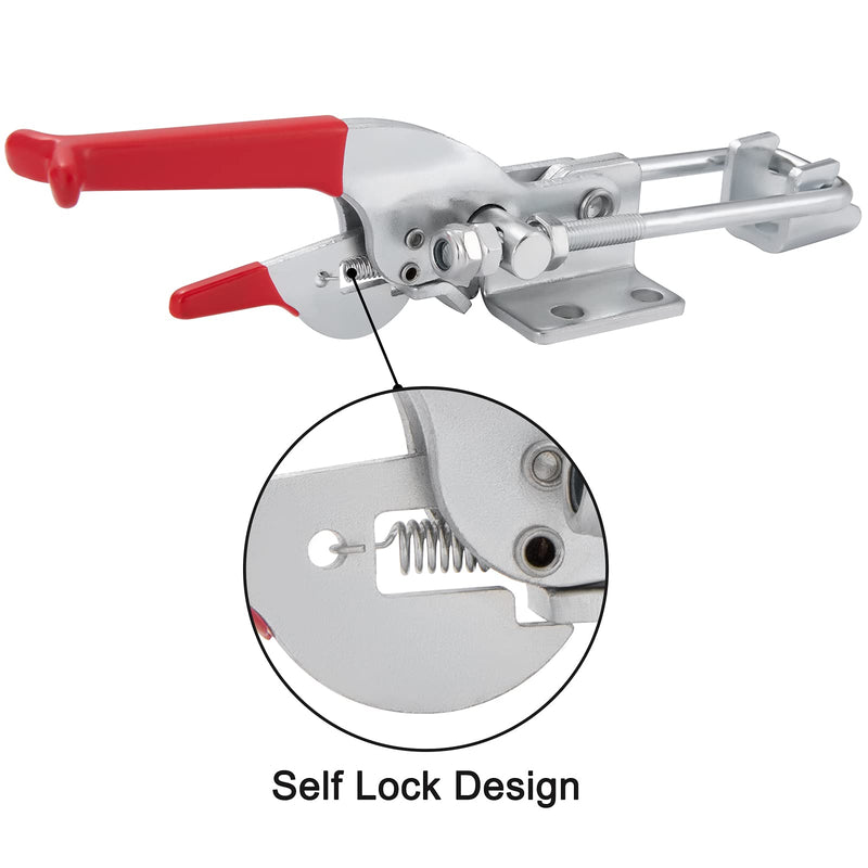 [Australia - AusPower] - Accessbuy Heavy Duty Adjustable Large Toggle Latch Clamp,2000Lbs Holding Capacity,U-Bolt Self-Lock Latch for Tire Carrier,Machine,Drying Box,Boxcar,Smoker Lid and More 7.87 Inch (2Pack) 
