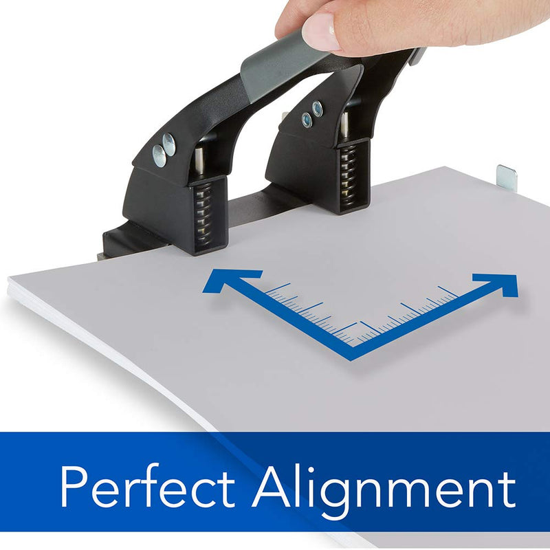 [Australia - AusPower] - Swingline 2 Hole Punch, Comfort Handle Two Hole Puncher, 28 Sheet Punch Capacity, 50% Easier, Black (74050) 