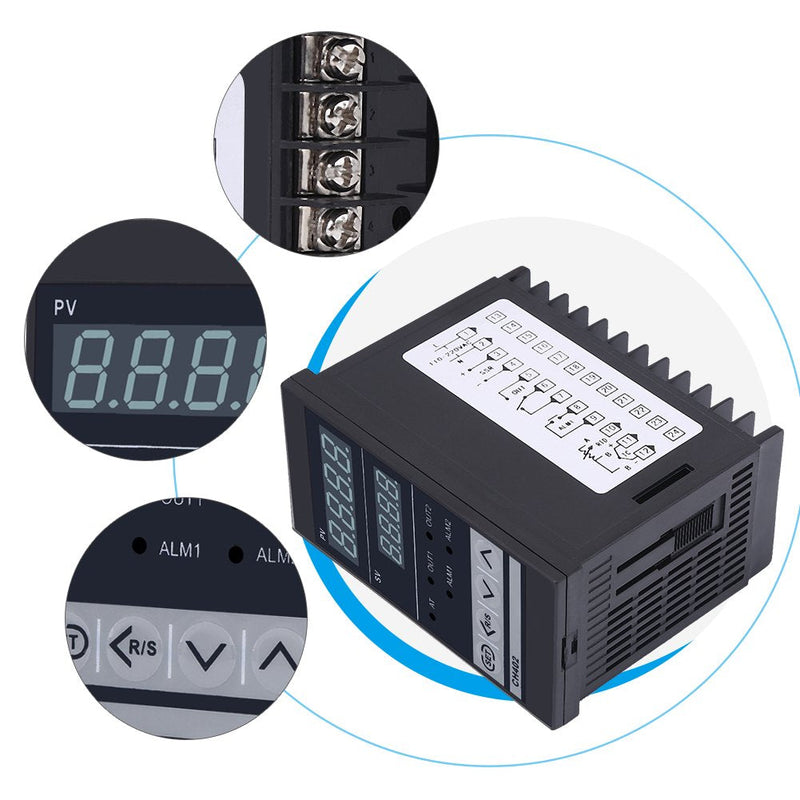 [Australia - AusPower] - CH402 AC85-264V High Precision Smart PID Temperature Controller Thermostat Relay TC/RTD Input 