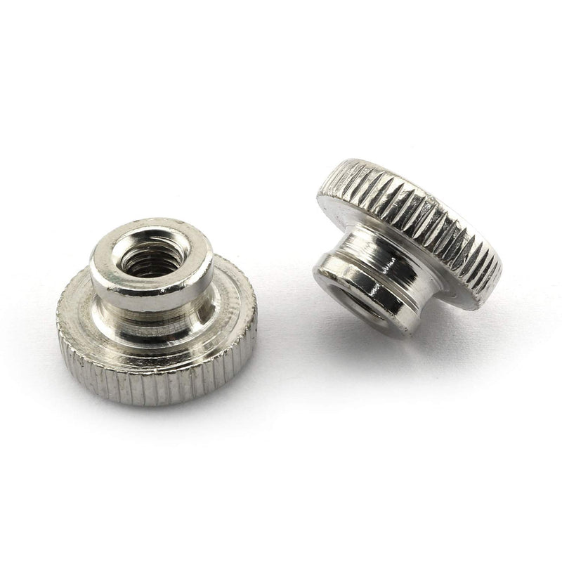 [Australia - AusPower] - RLECS 10pcs M5 Knurled Thumb Nuts with Collar 3D Printers Parts, Nickel Plating, 0.8mm Pitch 