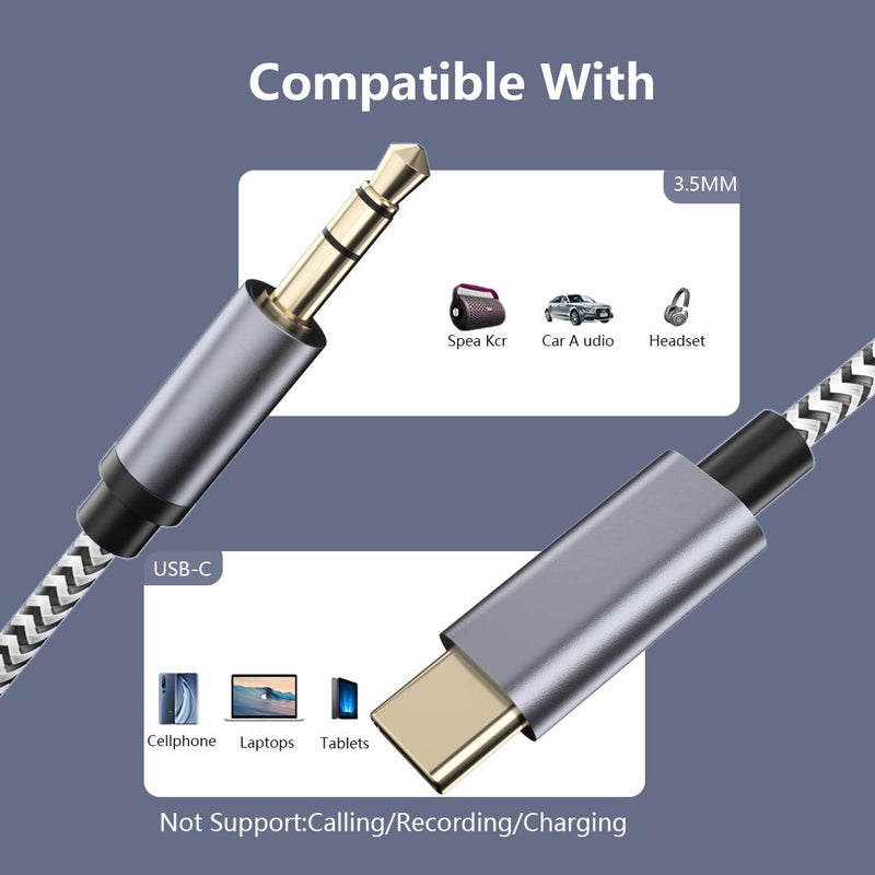 [Australia - AusPower] - Type C to 3.5mm Aux Cable Headphone Adapter Aux to USB C Cord USB C to 3.5mm Male Aux Cable Compatible with Google Pixel 2/3/4/4 XL/5, Samsung Galaxy S20 ultra/S20+/S20/S10+/S9+/Note 20/10, OnePlus 