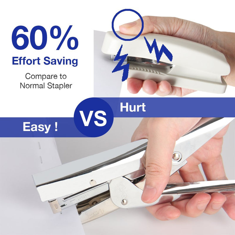 [Australia - AusPower] - Stapler Heavy Duty with 1000 Staples and Staples Remover Set 20 Sheets Desktop Office Work Student Teacher Large Capacity No Jam Professional Standard 24/6 Metal 
