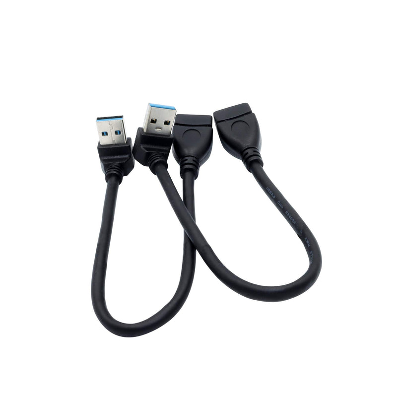 [Australia - AusPower] - Male to Female Extension Cable - 2Pack USB 3.0 A-Male to A-Female Adapter Cord 7.9inches (20cm) 