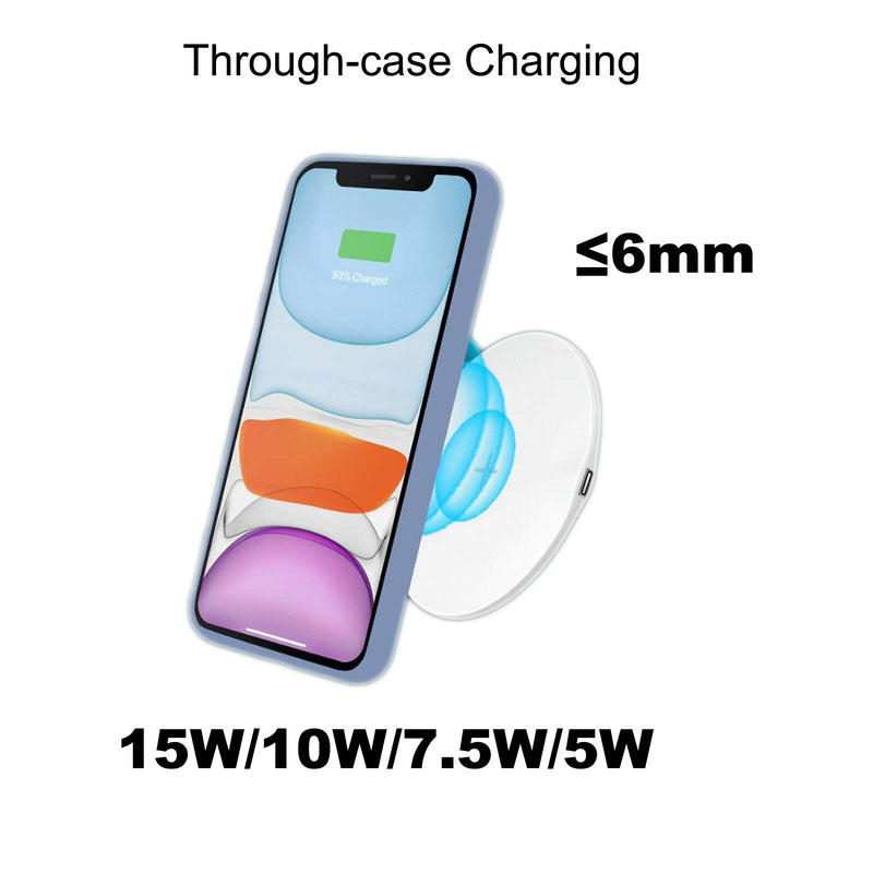 [Australia - AusPower] - Mobix Cell Phone Wireless Charger, QI Wireless Charger,15w,10w,7.5w,5w Output, Quick Wireless Charger for iPhone11, 11Pro Max and More, White 