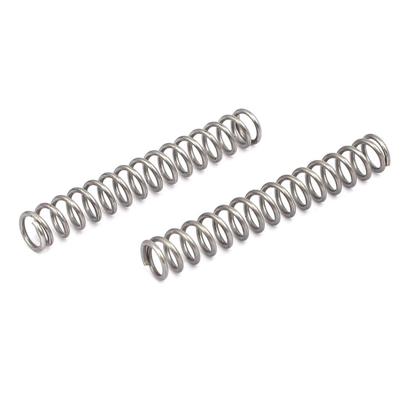 [Australia - AusPower] - uxcell Compression Spring,304 Stainless Steel,6mm OD,0.8mm Wire Size,40mm Free Length,Silver Tone,10Pcs 