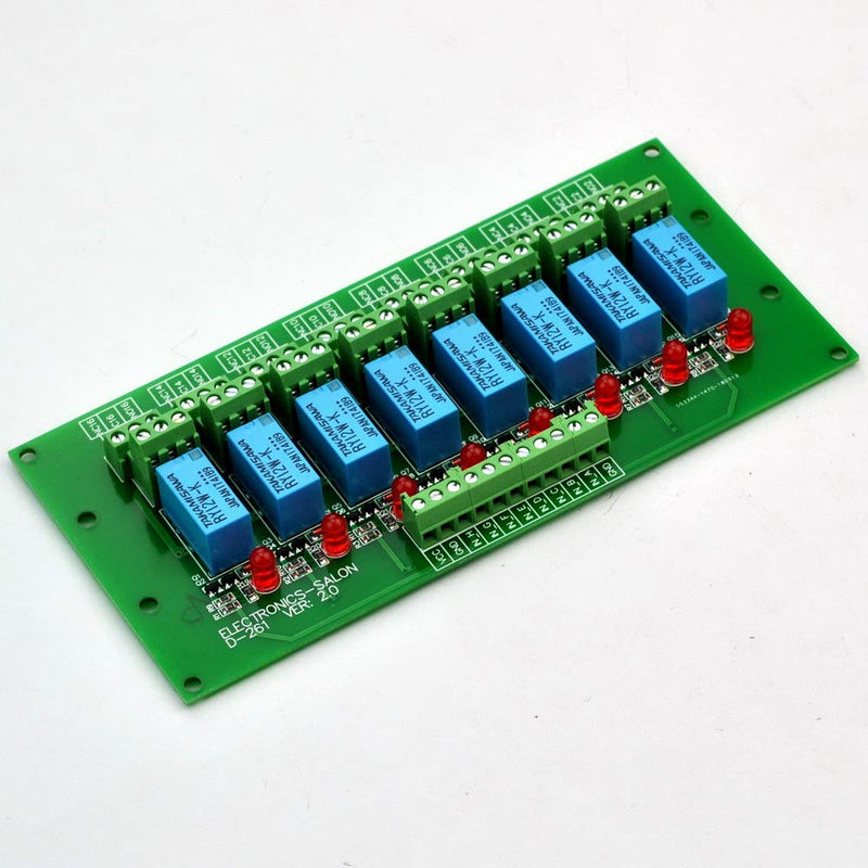 [Australia - AusPower] - Electronics-Salon 8 Channel DPDT Signal Relay Module Board (Operating Voltage: DC 12V) Operating Voltage: DC 12V 