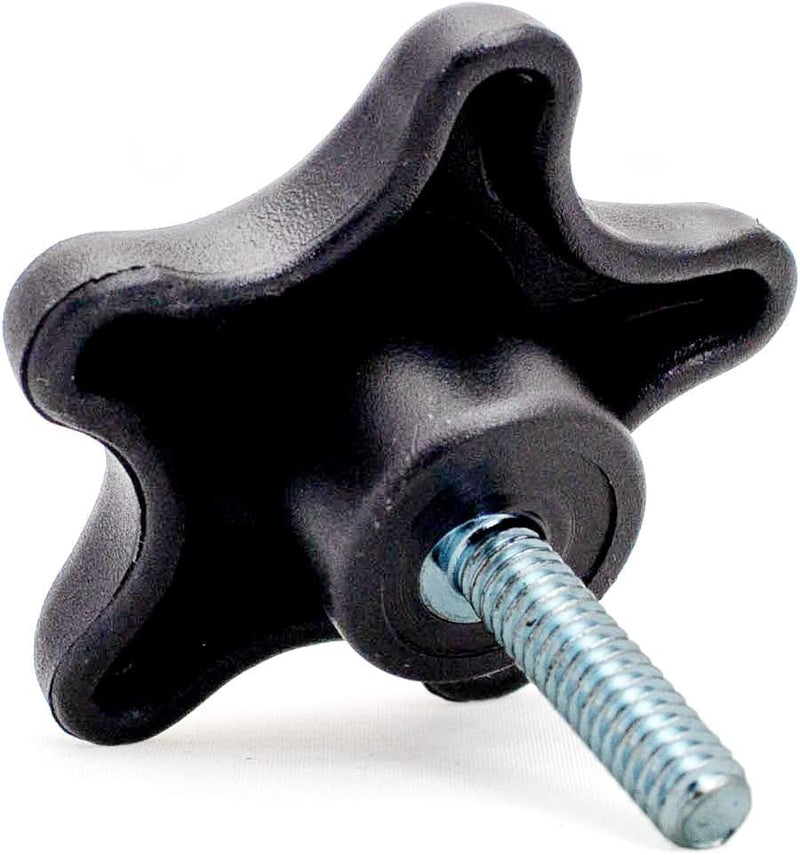 [Australia - AusPower] - POWERTEC QNB3010 5-Star Stud Knob, 1/4"-20, 2" Long, 5 PK , Black 1/4''-20 Stud Knob 