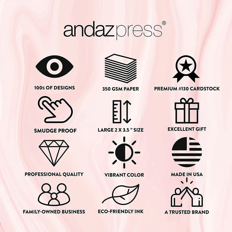 [Australia - AusPower] - Andaz Press Colorful Paw Print Appointment Business Cards for Dog Grooming, Dog Spa, Client Reminder, Vet Office, Dog Walking, Dog Boarding, Pet Sitting, Pet Care, Dog Training, 100-Pack, 2 x 3.5-Inch 