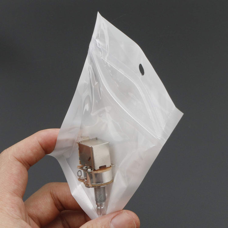 [Australia - AusPower] - Ellbest 300pcs 2.95” x 4.72” Clear Front White Back Bags, Resealable Zipper Bags Plastic Poly Pouches Heat Sealable Sample Bags for Jewelry Making Crafts Packing 2.95 x 4.72 inch 