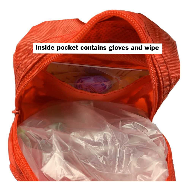 [Australia - AusPower] - WNL Products CPR Rescue Mask, Adult/Child Pocket Resuscitator, Soft Case Kit with Belt Clip 5 Pack 