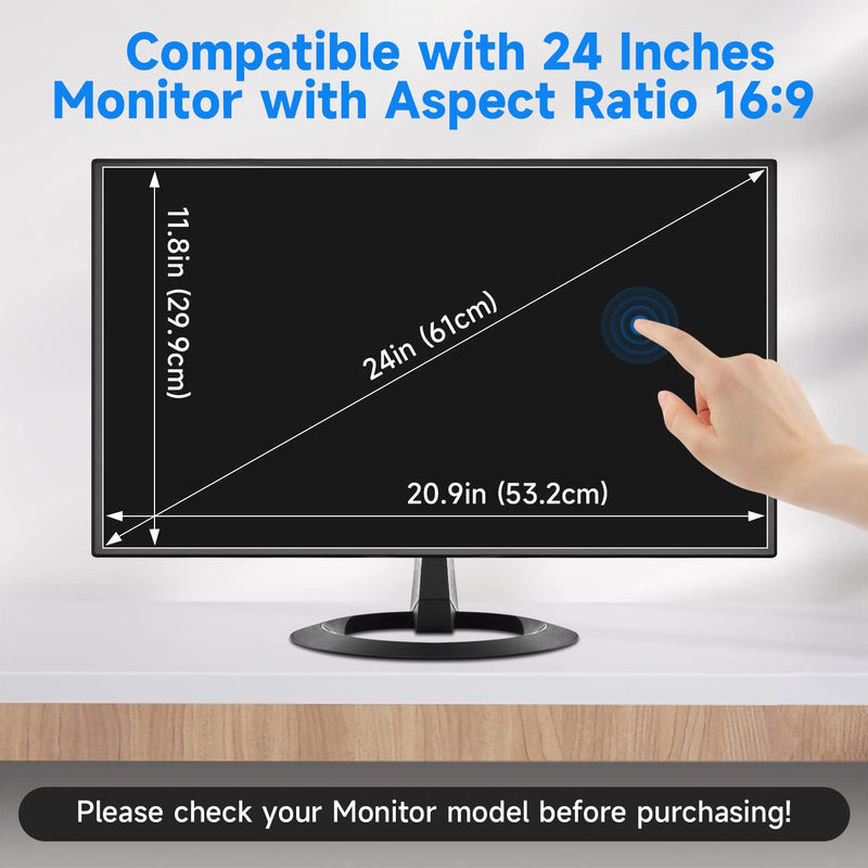 [Australia - AusPower] - 2 Pack 24 Inch Anti Glare Matte Screen Protector for 24 Inch 16:9 Sceptre/LG/Dell/HP/Acer/ViewSonic/ASUS/Aoc/Samsung Widescreen Monitor, Eye Protection Anti Scratch & Anti Glare Film 