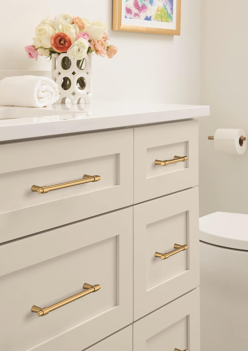 [Australia - AusPower] - Amerock | Cabinet Pull | Champagne Bronze | 6-5/16 inch (160 mm) Center-to-Center | Destine | 1 Pack | Drawer Pull | Cabinet Handle | Cabinet Hardware 6-5/16 in. Center-to-Center 