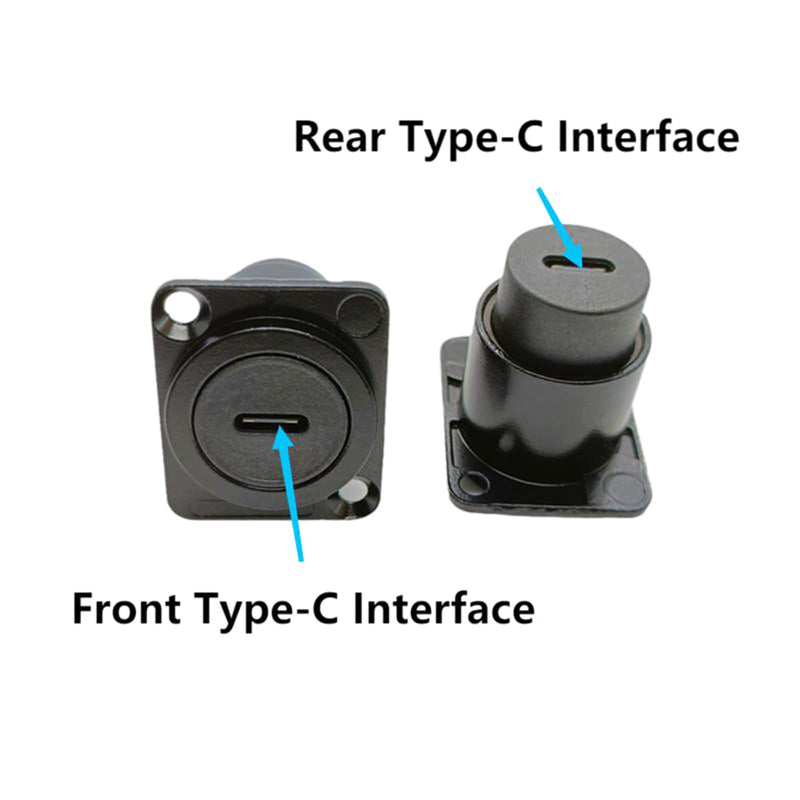 [Australia - AusPower] - SHANFEILU D Type Panel Mount Adapter Coupler USB Type C 3.1 Female to Female Panel Fixed Pass Through Module Extension Converter Data Transmission for Audio Video Network Equipment 