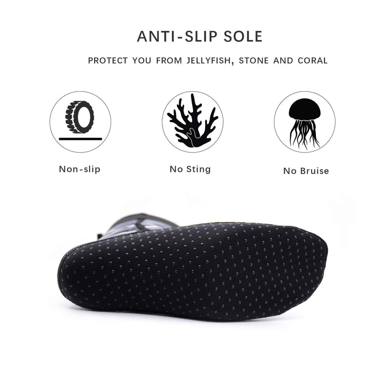 [Australia - AusPower] - Panzexin 3mm Neoprene Diving Socks, Wetsuit Socks Sand-Proof Scuba Snorkeling Fins Socks for Open Water Swimming Camo 3.5-4.5 