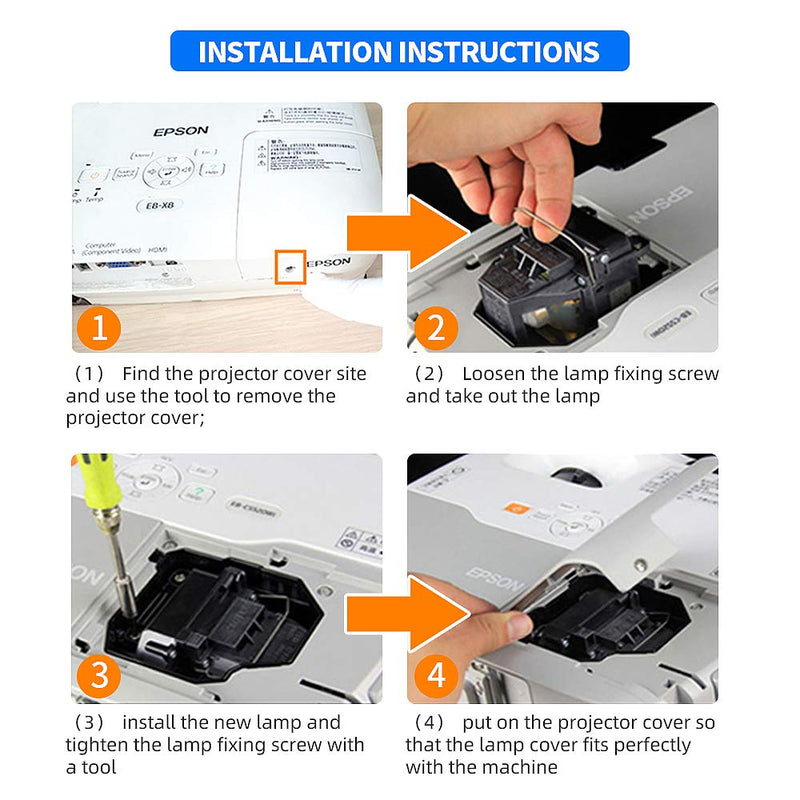 [Australia - AusPower] - LBTbate ELPLP67 V13H010L67 Replacement Projector Lamp for EPSON PowerLite Home Cinema 710 750HD EX7210 EX3210 EX3212 EX5210 H429A VS210 VS220 MG-850HD PowerLite1221 1261W EB-S02 K85 Projector Bulbs 
