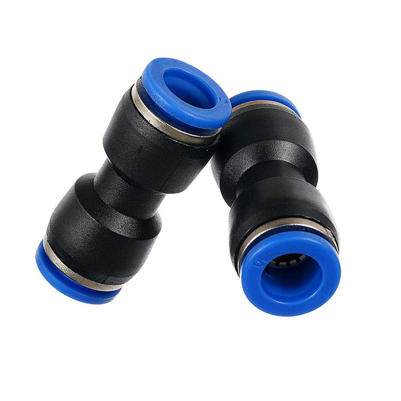 [Australia - AusPower] - Metalwork Plastic Push to Connect Straight Union Tube Fitting, 4mm OD x 4mm OD, Straight Pneumatic Connector (Pack of 10) 4mm x 4mm Metric Tube 