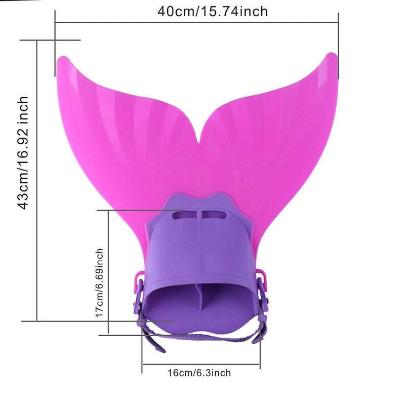 [Australia - AusPower] - Adjustable Mermaid Swim Fin for Swimming Training Girl ,Boys ,Kids ,Children by AIWANK 