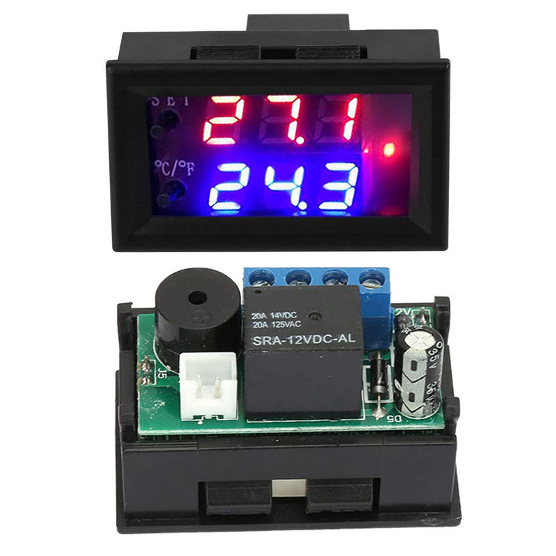 [Australia - AusPower] - DC 12V All Purpose Digital Temperature Controller Thermostat with Sensor Programmable Dual Color LED Display Monitor 