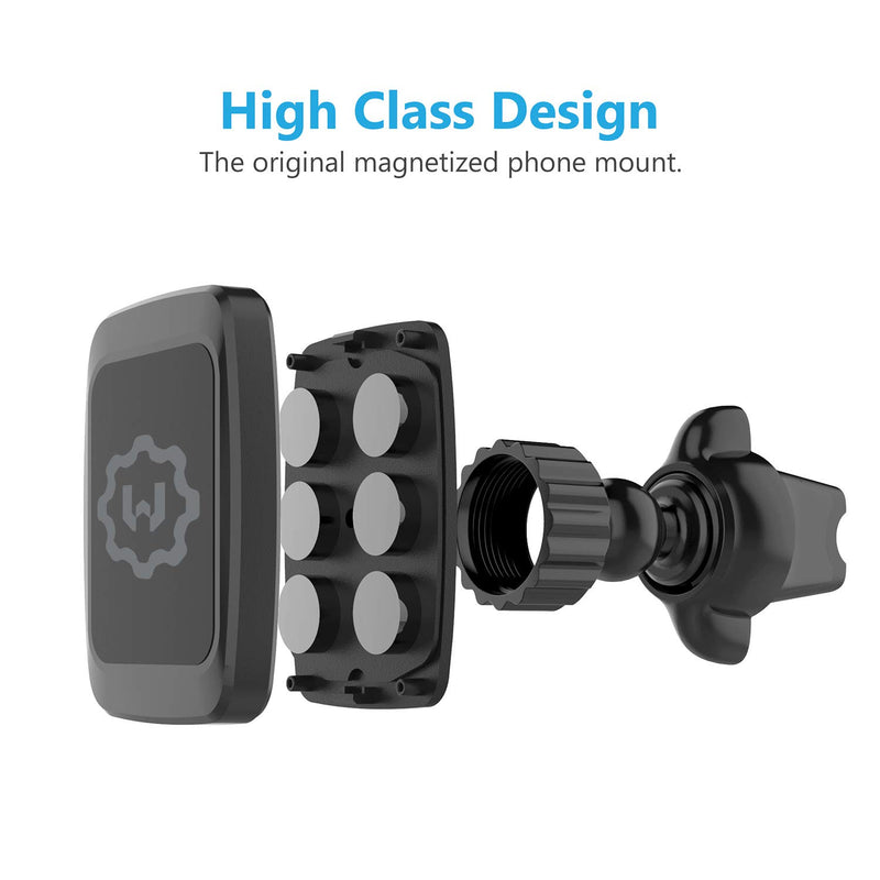 [Australia - AusPower] - Magnetic Phone Car Mount, WixGear Universal Twist-Lock Air Vent Magnetic Car Phone Mount Holder, Phone Holder for Car Compatible with Cell Phones with Swift-Snap 