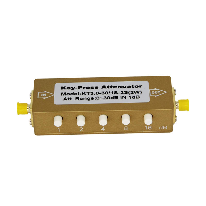 [Australia - AusPower] - Adjustable Key-Press Attenuator Step-Adjustable Attenuator 0-30dB SMA 2W 