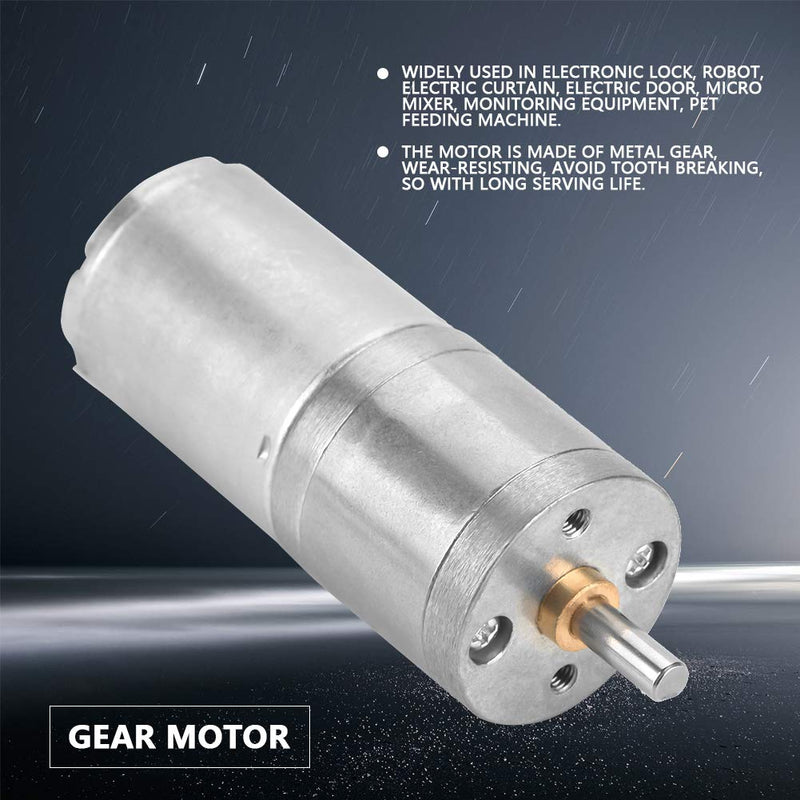 [Australia - AusPower] - Metal Gear Motor,1Pcs 25mm DC 5-12V 25GA-370 Gear Reduction Motor Large Torque Gear Box Motor for DIY (9#) 9# 