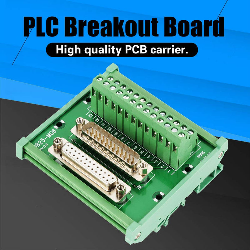[Australia - AusPower] - Convenient PLC Breakout Board DIN Rail Mount Interface Module PCB Carrier with Insulation Case for DIN Rail Mount 