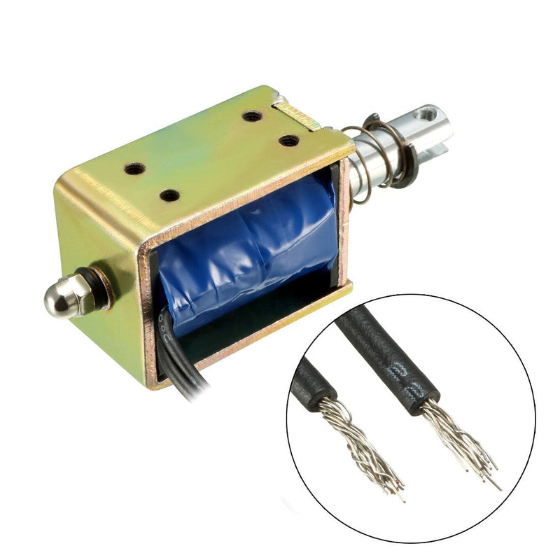 [Australia - AusPower] - uxcell 12VDC 15N 10mm Stroke Pull Push Solenoid Electromagnet Open Frame Type Linear Motion JF-0837B 1pcs 