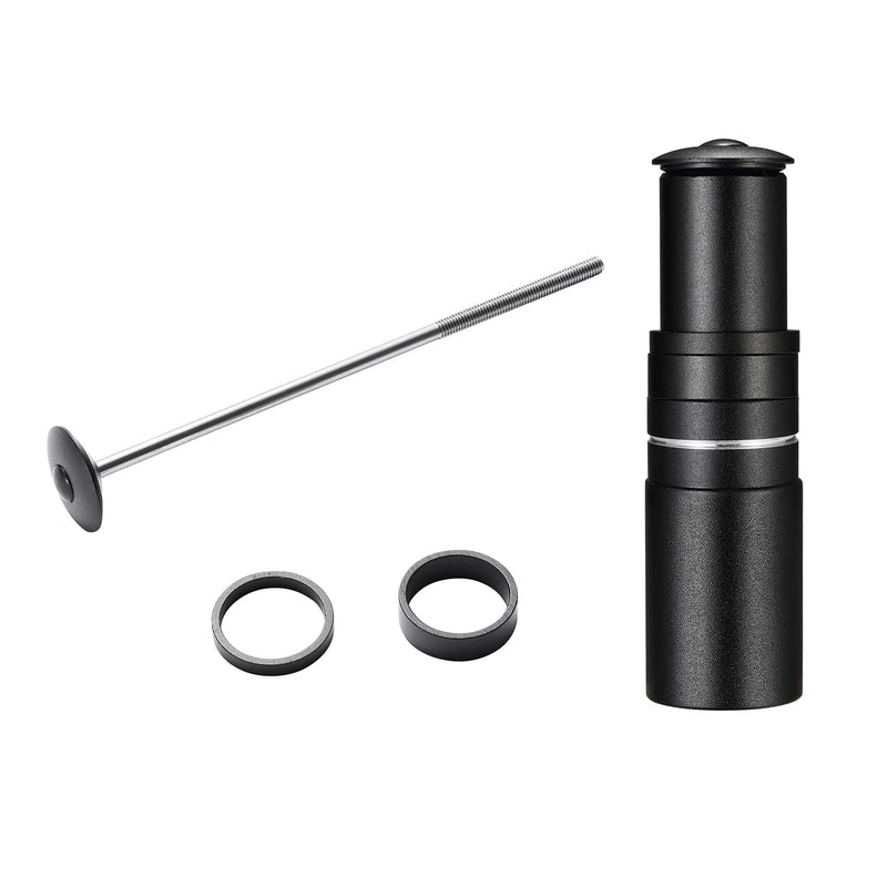 [Australia - AusPower] - Boenoea Bike Stem Riser Bike Fork Stem Extender 115mm 180mm 210mm Aluminium Alloy Bicycle Handlebar Raiser Head Up Adapter for Mountain Bike, Road Bike, MTB, BMX, Fixie Black-115mm 