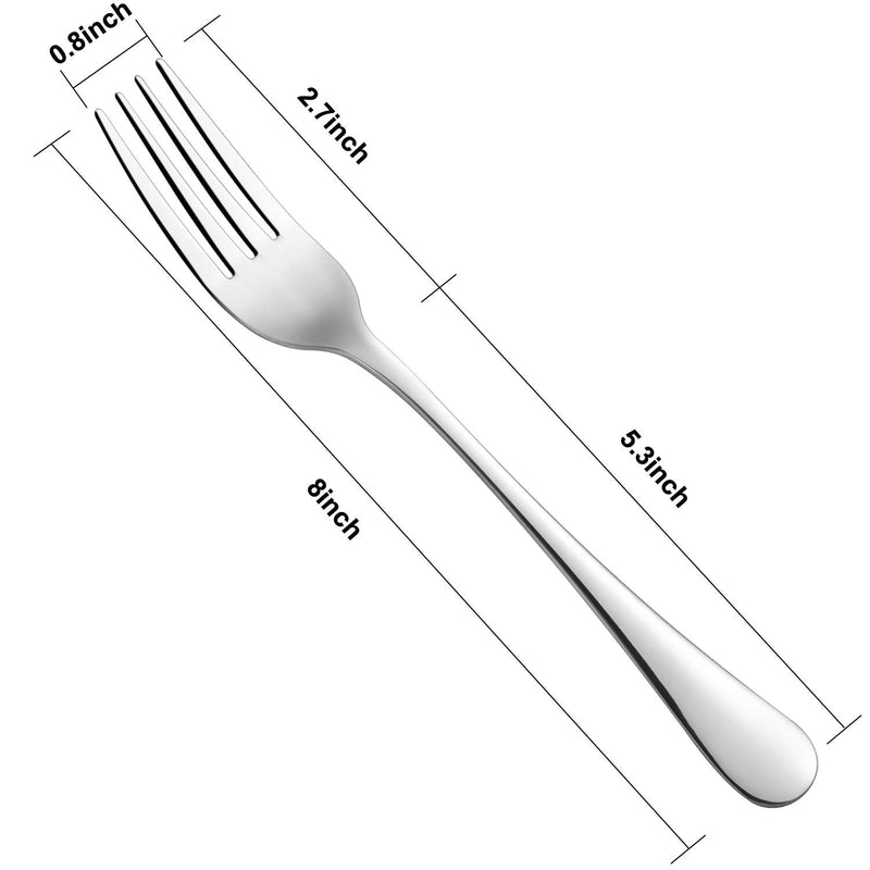 [Australia - AusPower] - Dinner Forks,Set of 16 Top Food Grade Stainless Steel Silverware Forks,Table Forks,Flatware Forks,8 Inches,Mirror Finish & Dishwasher Safe,Use for Home,Kitchen or Restaurant 