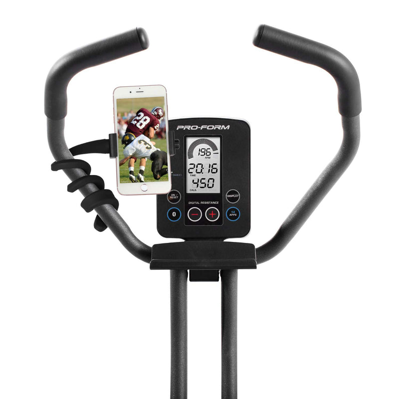 [Australia - AusPower] - iTODOS Portable Flexible Cell Phone Holder Stand for Treadmill, Spin Bike, Bed, Car, Kitchen, Desk, Grocery Shopping Cart,Compatible with iPhone, Android, GoPro, DSLR, Action Camera(Black) 