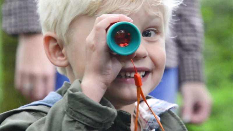 [Australia - AusPower] - Hape Adjustable Telescope| Bamboo Spy Gear for Kids with 8X Magnification, Green 