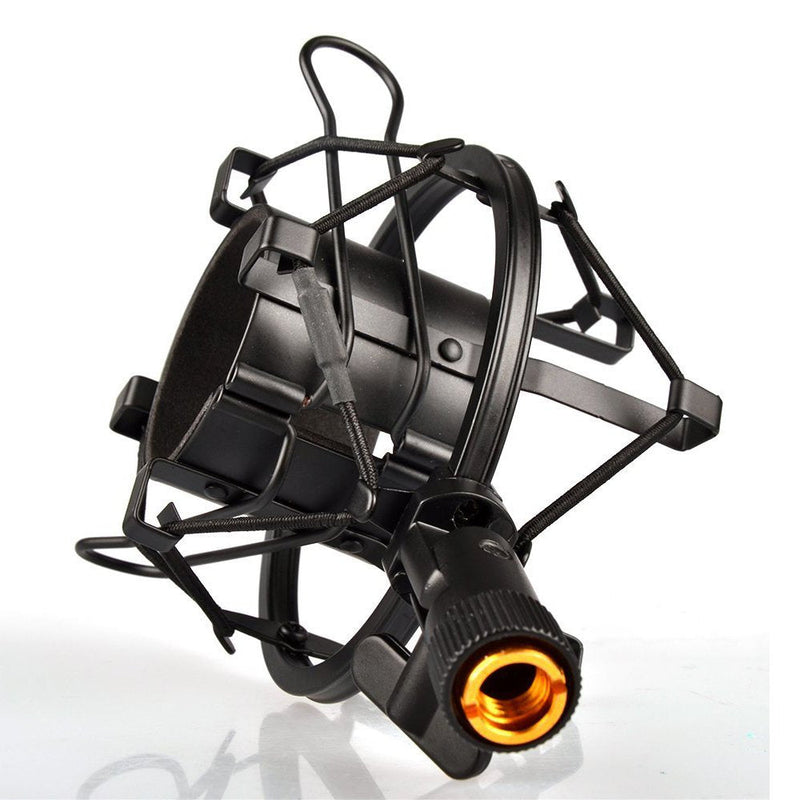[Australia - AusPower] - Etubby 42-47mm Microphone Shock Mount with Double Mesh Pop Filter & Screw Adapter, Adjustable Anti Vibration High Isolation Metal Mic Mount Holder Clip for Diameter of 42-47mm Microphone 42-47mm / M 