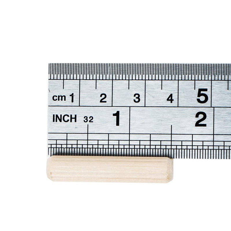 [Australia - AusPower] - 100 Pack 5/16" x 1-1/2" Wood Dowel Pins Straight Grooved Pins for Furniture Door and Dowel jig (5/16 in) 5/16 in 