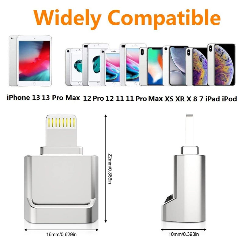 [Australia - AusPower] - SD Card Reader for iPhone iPad,[Apple MFi Certified] Lightning to Micro SD/TF Card Reader Viewer Adapter Memory Card Reading for iPhone 13/12/Pro/11/X/XR/Max/8/7/6 No Need Driver Plug & Play 1 Slot 