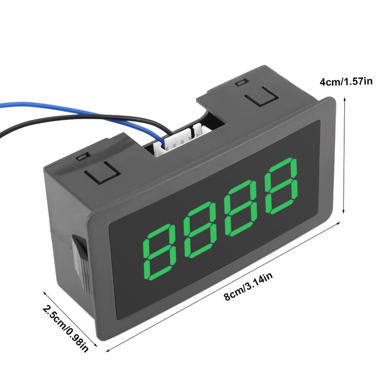 [Australia - AusPower] - Digit Counter, DC 8-24V 4 Digit LED Digital Display 0-9999 Up/Down Plus/Minus Panel Counter Meter with Cable (Green) 