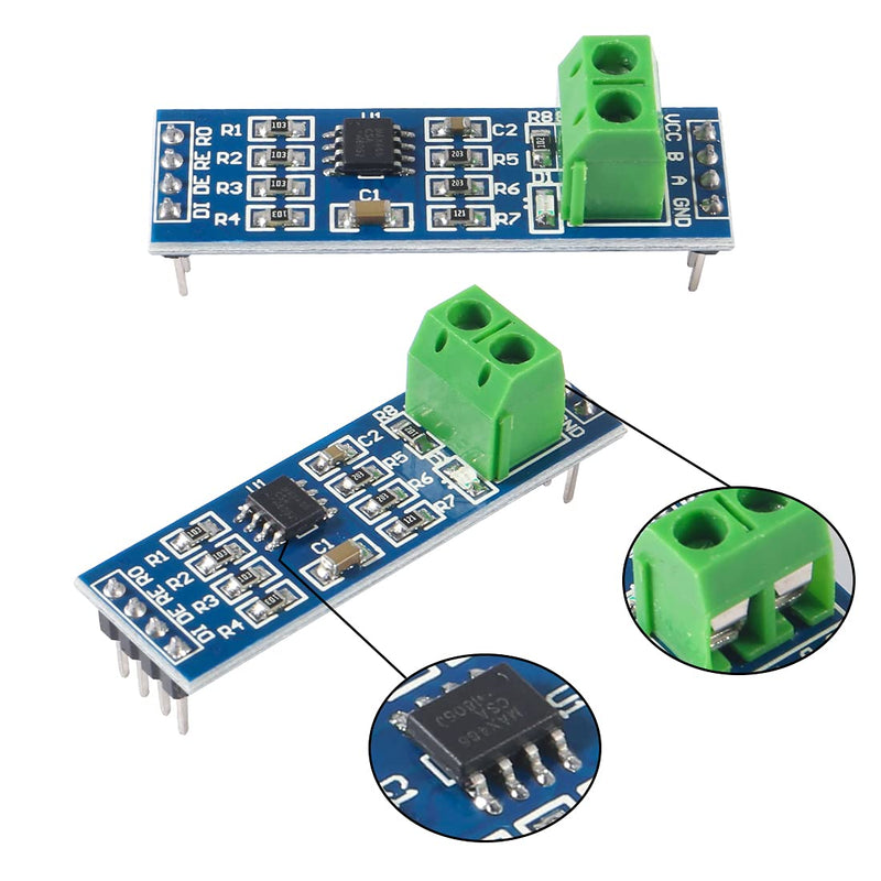 [Australia - AusPower] - 12Pcs MAX485 RS485 Transceiver Module TTL UART Serial to RS485 Instrument Interface Module Max458 Chip RS-485 Communication Transceiver 5V SCM Development Accessories Board for Raspberry Pi 