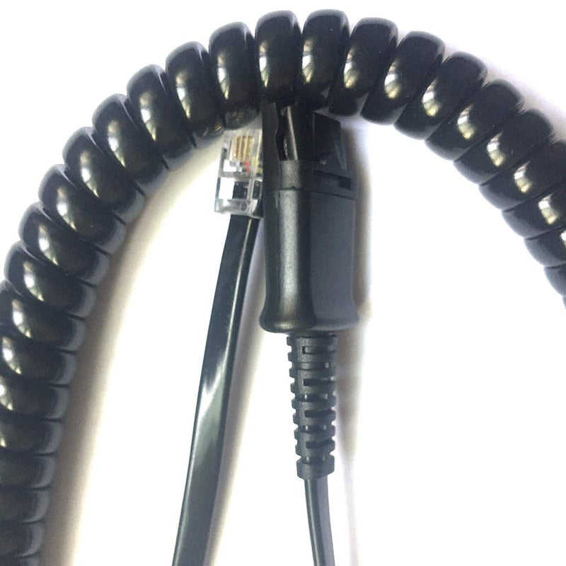 [Australia - AusPower] - New RJ9 to QD Adapter Cable RJ-9 Quick Disconnect Cable Coil Cord Compatible with Plantronics M12 QD Headsets Connects to Cisco Models 7940 7941 7942 7945 7960 7961 7962 7965 7970 7975 