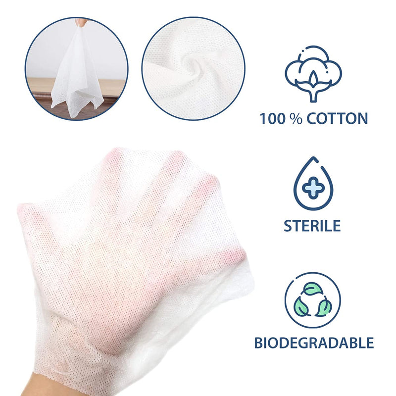 [Australia - AusPower] - 100 PCS Compressed Cotton Towels For Face, Hands And Body – Cotton Tissues To Use At Home And When Travel - Disposable Cotton Towels In Individual Packing For Kids And Adults 