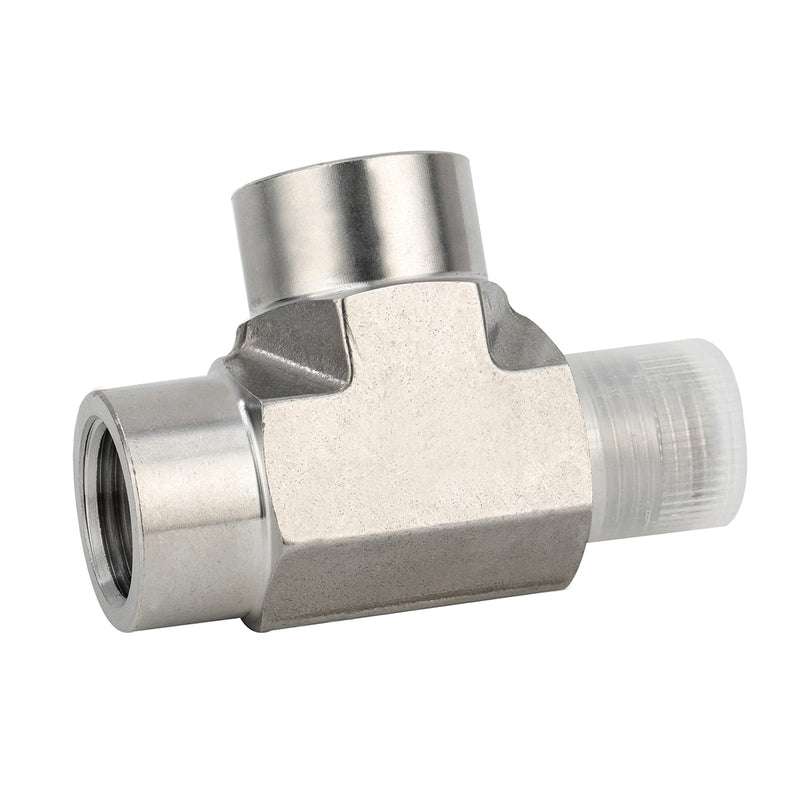 [Australia - AusPower] - Metalwork 316 Stainless Steel Forged Pipe Fitting Street Tee Male Run Tee, 1/4" NPT Male x 1/4" NPT Female x 1/4" NPT Female, 1pc 316/1pc 