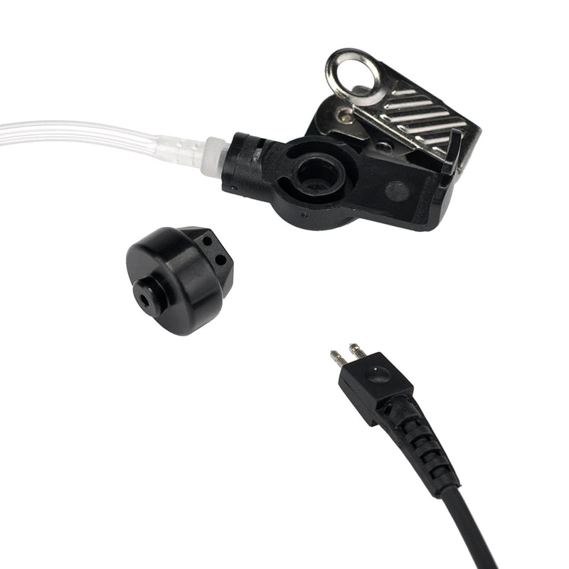 [Australia - AusPower] - KS K-STORM Covert Acoustic Tube Walkie Talkie Earpiece Headset with Mic Compatible with 2 Pin Kenwood Two Way Radio, 2 Pack 